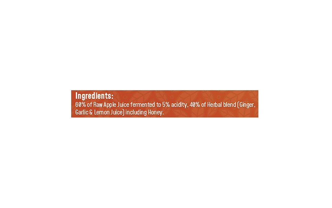 Neuherbs organic Apple Cider Vinegar Ginger, Garlic Lemon & Honey   Pack  350 millilitre